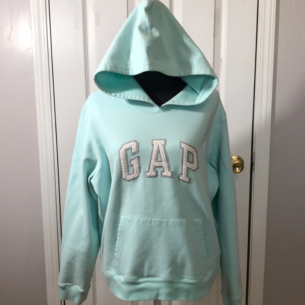 GAP LOGO HOODIE SIZE XL AQUA